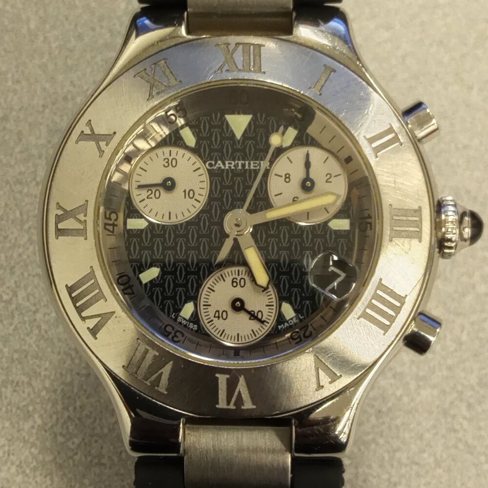 CARTIER CHRONOSCAPH W10125U2 Chronograph Quartz Men's Watch